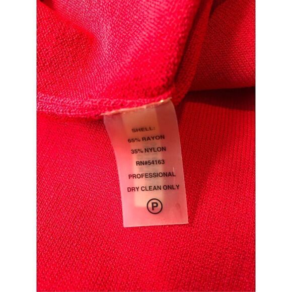 Calvin Klein Women’s Red Eyelet-Slit Front Bodycon Elegant Sleeveless Tank Dress - Picture 6 of 8